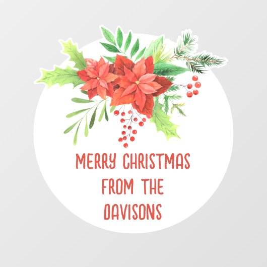 Vroegere kerstfeestflesjes Naam Raamsticker (Vel)