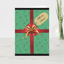 Vroegere kerstfeestkaart voor cadeau bedankkaart