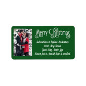 Vroegere kerstfoto 4-lijn Terugzendadres label (Voorkant)