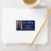 Vroegere kerstfoto 4-lijn Terugzendadres label (Insitu)