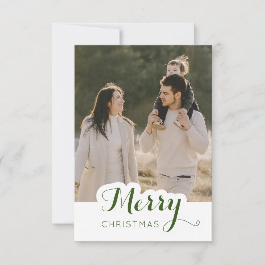 Vroegere kerstfoto bedankkaart (Voorkant)