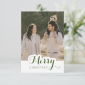 Vroegere kerstfoto bedankkaart (Staand voorkant)