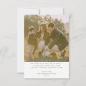 Vroegere kerstfoto bedankkaart (Achterkant)