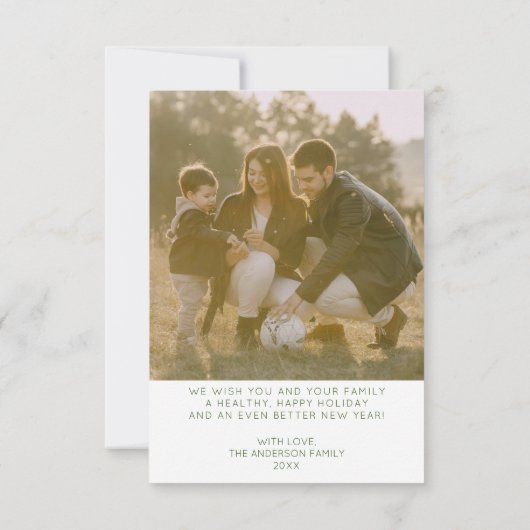 Vroegere kerstfoto bedankkaart (Achterkant)