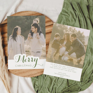 Vroegere kerstfoto bedankkaart