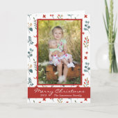 Vroegere kerstfoto Eucalyptus Berries Feestdagen Kaart (Voorkant)