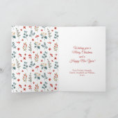 Vroegere kerstfoto Eucalyptus Berries Feestdagen Kaart (Binnen)