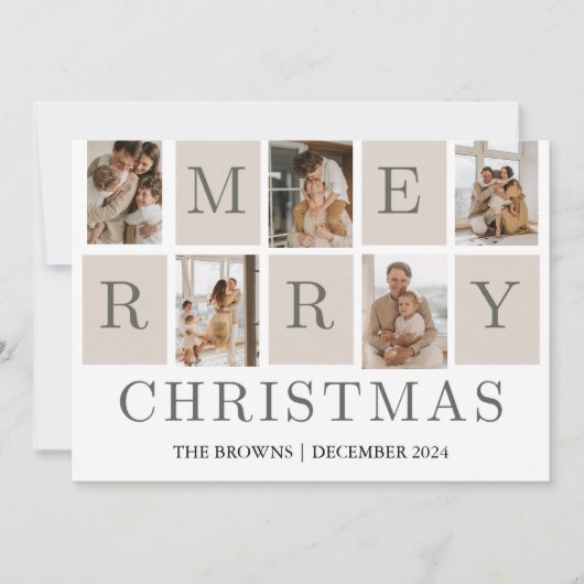 Vroegere kerstfoto feestdagenkaart (Voorkant)