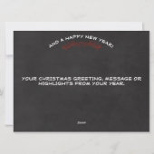 Vroegere kerstfoto feestdagenkaart (Achterkant)