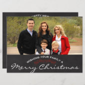 Vroegere kerstfoto feestdagenkaart (Voorkant / Achterkant)