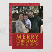 Vroegere kerstfoto feestdagenkaart (Voorkant / Achterkant)