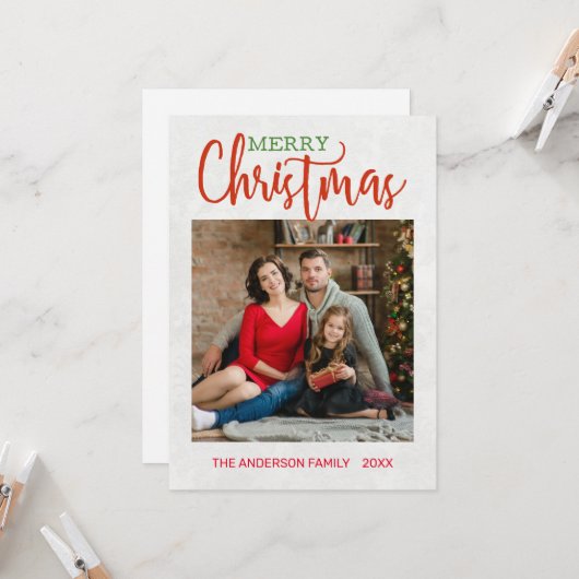 Vroegere kerstfoto kaart (Voorkant / Achterkant in situ)