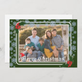 Vroegere kerstfoto met kerstkaart (Voorkant / Achterkant)