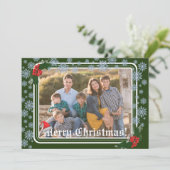 Vroegere kerstfoto met kerstkaart (Staand voorkant)