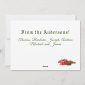 Vroegere kerstfoto met kerstkaart (Achterkant)