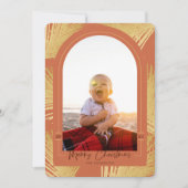 Vroegere kerstfoto van Palm Rust Beach Feestdagenkaart (Voorkant)