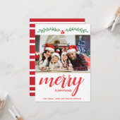 Vroegere kerstfoto's met kerstfeest kaart (Voorkant / Achterkant in situ)