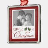 Vroegere kerstfoto's per jaar metalen ornament (Links)