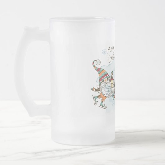 Vroegere kerstgnomen Mok van glas (Links)