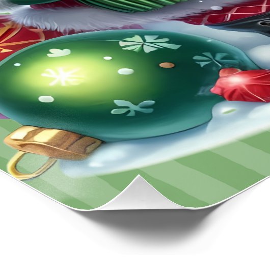 Vroegere kerstgnoom perfect poster (Hoek)