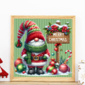 Vroegere kerstgnoom perfect poster