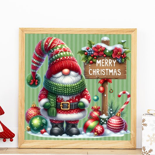 Vroegere kerstgnoom perfect poster