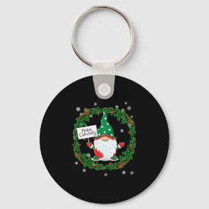 Vroegere kerstgnoom sleutelhanger