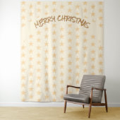 Vroegere kerstgouden sterren Achtergrond Wandkleed (In situ)