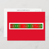 Vroegere kerstgradiënt briefkaart (Voorkant / Achterkant)