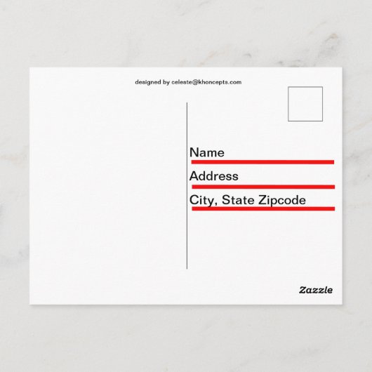 Vroegere kerstgradiënt briefkaart (Achterkant)