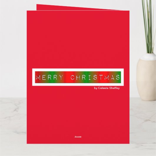 Vroegere kerstgradiënt kaart (Achterkant)