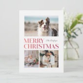 Vroegere kerstgradiënt kopregel feestdag Kaart (Staand voorkant)