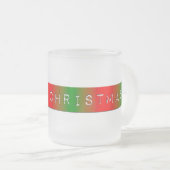 Vroegere kerstgradiënt matglas koffiemok (Voorkant rechts)