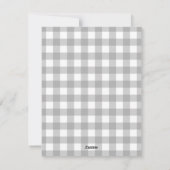 Vroegere kerstgrijze feestdag feestdagenkaart (Achterkant)