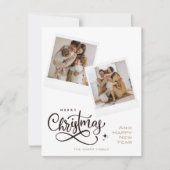 Vroegere kerstgrijze feestdag feestdagenkaart (Voorkant)