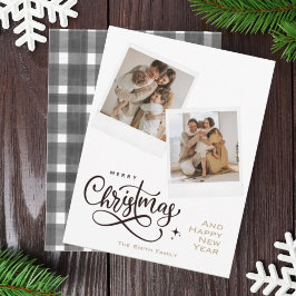 Vroegere kerstgrijze feestdag feestdagenkaart