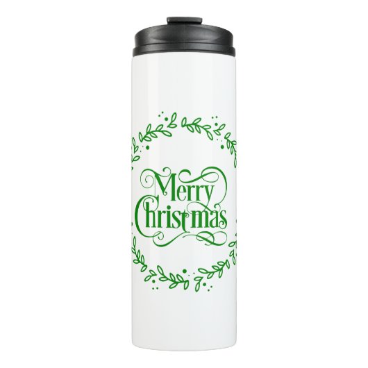 Vroegere kerstgroen thermosbeker (Voorkant)