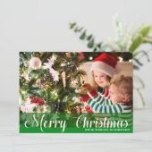 Vroegere kerstgroene Kaarten met kerstmis (Staand voorkant)