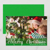 Vroegere kerstgroene Kaarten met kerstmis (Voorkant / Achterkant)