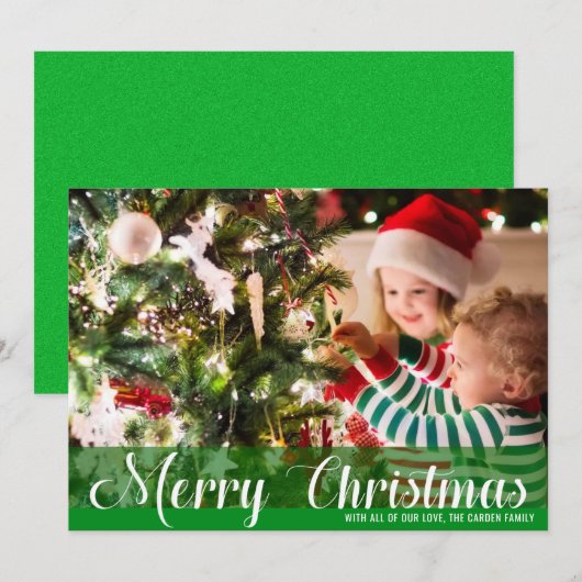 Vroegere kerstgroene Kaarten met kerstmis (Voorkant / Achterkant)