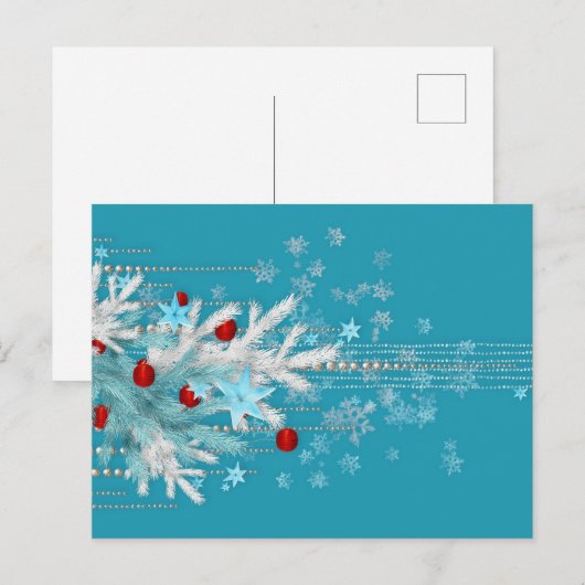 Vroegere kerstgroet feestdagenkaart (Voorkant / Achterkant)