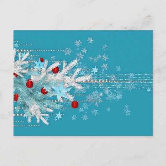 Vroegere kerstgroet feestdagenkaart (Voorkant)