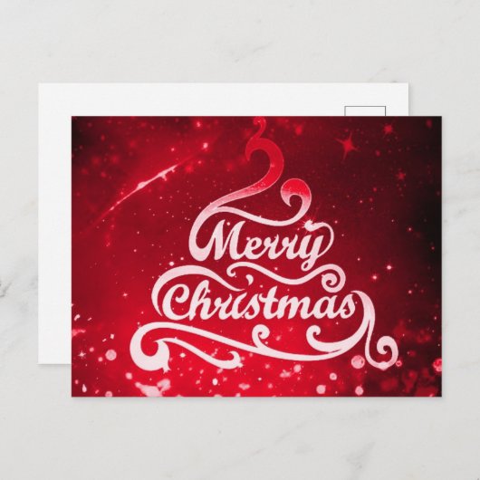 Vroegere kerstgroet feestdagenkaart (Voorkant / Achterkant)