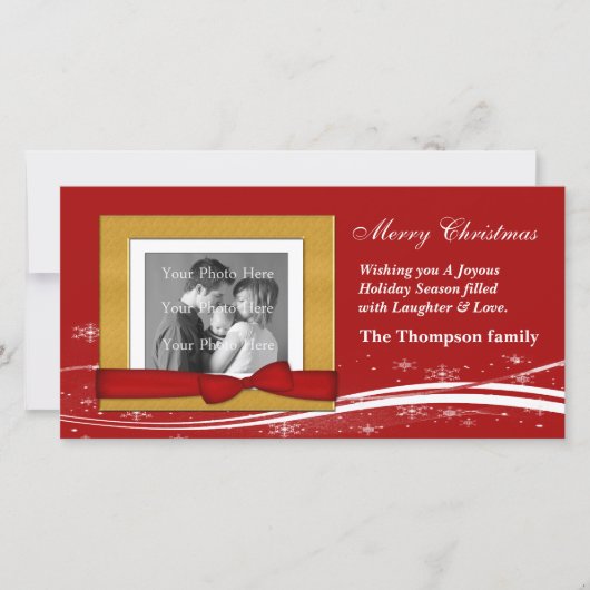 Vroegere kerstgroet feestdagenkaart (Voorkant)