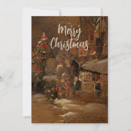 Vroegere kerstgroet feestdagenkaart