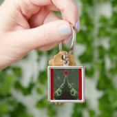 Vroegere kerstgroet - Fractal Tree en Star Sleutelhanger (Hand)