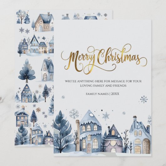 Vroegere kerstgroet kaart (Voorkant / Achterkant)