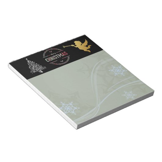 Vroegere kerstgroet notitieblok (Schuin)