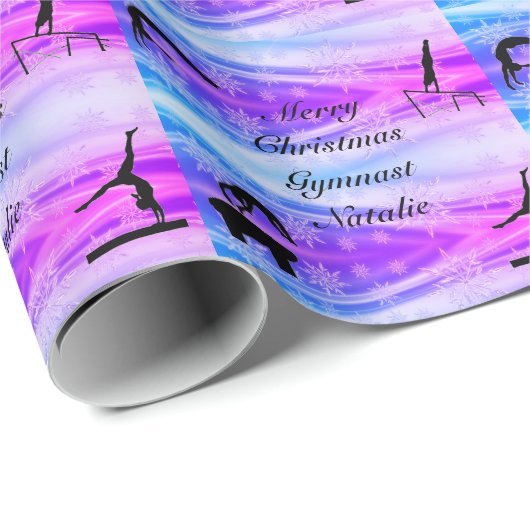 Vroegere kerstgymnast Aangepaste naam Cadeaupapier (Rol Hoek)