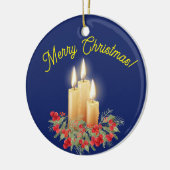 Vroegere kerstkaarsen keramisch ornament (Links)